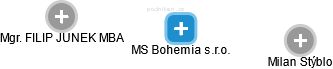 MS Bohemia s.r.o. - náhled vizuálního zobrazení vztahů obchodního rejstříku