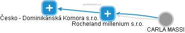Rocheland millenium s.r.o. - náhled vizuálního zobrazení vztahů obchodního rejstříku