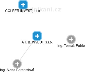 A. I. B. INVEST, s.r.o. - náhled vizuálního zobrazení vztahů obchodního rejstříku