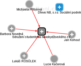 Sdružení studentstva novobydžovského z.s. - náhled vizuálního zobrazení vztahů obchodního rejstříku