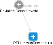 REH ImmobService s.r.o. - náhled vizuálního zobrazení vztahů obchodního rejstříku