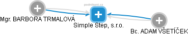 Simple Step, s.r.o. - náhled vizuálního zobrazení vztahů obchodního rejstříku