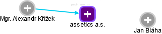 assetics a.s. - náhled vizuálního zobrazení vztahů obchodního rejstříku