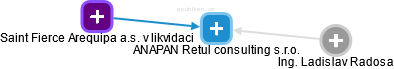 ANAPAN Retul consulting s.r.o. - náhled vizuálního zobrazení vztahů obchodního rejstříku