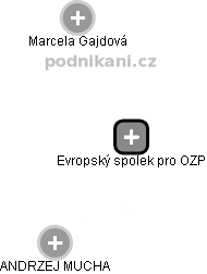 Evropský spolek pro OZP - náhled vizuálního zobrazení vztahů obchodního rejstříku