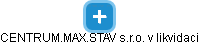 CENTRUM.MAX.STAV s.r.o.  v likvidaci - náhled vizuálního zobrazení vztahů obchodního rejstříku