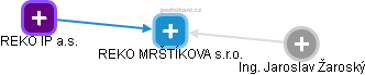 REKO MRŠTÍKOVA s.r.o. - náhled vizuálního zobrazení vztahů obchodního rejstříku