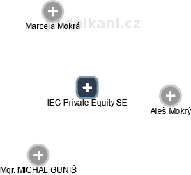 IEC Private Equity SE - náhled vizuálního zobrazení vztahů obchodního rejstříku