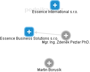Essence Business Solutions s.r.o. - náhled vizuálního zobrazení vztahů obchodního rejstříku