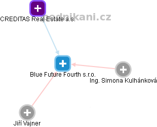 Blue Future Fourth s.r.o. - náhled vizuálního zobrazení vztahů obchodního rejstříku