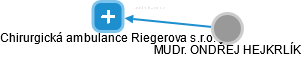 Chirurgická ambulance Riegerova s.r.o. - náhled vizuálního zobrazení vztahů obchodního rejstříku