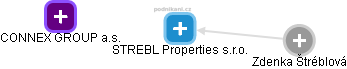 STREBL Properties s.r.o. - náhled vizuálního zobrazení vztahů obchodního rejstříku