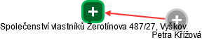 Společenství vlastníků Žerotínova 487/27, Vyškov - náhled vizuálního zobrazení vztahů obchodního rejstříku