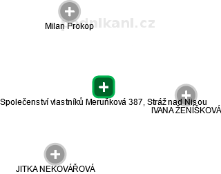 Společenství vlastníků Meruňková 387, Stráž nad Nisou - náhled vizuálního zobrazení vztahů obchodního rejstříku