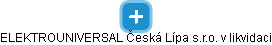 ELEKTROUNIVERSAL Česká Lípa s.r.o. v likvidaci - náhled vizuálního zobrazení vztahů obchodního rejstříku