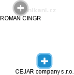 CEJAR company s.r.o. - náhled vizuálního zobrazení vztahů obchodního rejstříku