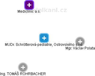 MUDr. Schrötterová-pediatrie, Ostrovského s.r.o. - náhled vizuálního zobrazení vztahů obchodního rejstříku