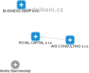 ROYAL CAPITAL s.r.o. - náhled vizuálního zobrazení vztahů obchodního rejstříku