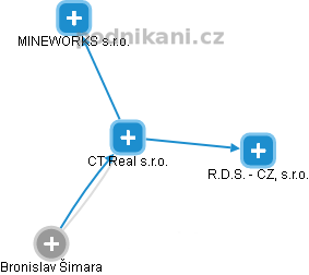 CT Real s.r.o. - náhled vizuálního zobrazení vztahů obchodního rejstříku