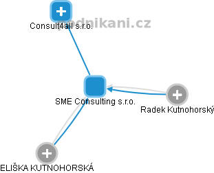 SME Consulting s.r.o. - náhled vizuálního zobrazení vztahů obchodního rejstříku