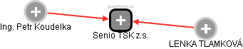 Senio TSK z.s. - náhled vizuálního zobrazení vztahů obchodního rejstříku