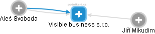 Visible business s.r.o. - náhled vizuálního zobrazení vztahů obchodního rejstříku