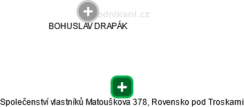 Společenství vlastníků Matouškova 378, Rovensko pod Troskami - náhled vizuálního zobrazení vztahů obchodního rejstříku