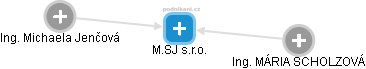 M.SJ s.r.o. - náhled vizuálního zobrazení vztahů obchodního rejstříku