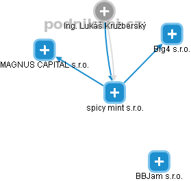 spicy mint s.r.o. - náhled vizuálního zobrazení vztahů obchodního rejstříku