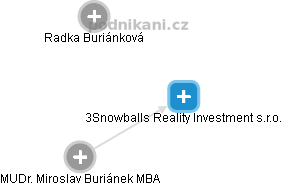 3Snowballs Reality Investment s.r.o. - náhled vizuálního zobrazení vztahů obchodního rejstříku
