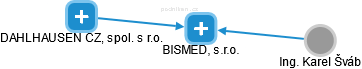 BISMED, s.r.o. - náhled vizuálního zobrazení vztahů obchodního rejstříku