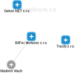 BitFox Ventures s.r.o. - náhled vizuálního zobrazení vztahů obchodního rejstříku
