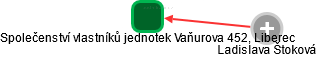 Společenství vlastníků jednotek Vaňurova 452, Liberec - náhled vizuálního zobrazení vztahů obchodního rejstříku