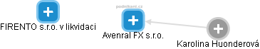 Avenral FX s.r.o. - náhled vizuálního zobrazení vztahů obchodního rejstříku