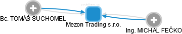 Mezon Trading s.r.o. - náhled vizuálního zobrazení vztahů obchodního rejstříku