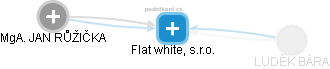 Flat white, s.r.o. - náhled vizuálního zobrazení vztahů obchodního rejstříku