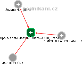 Společenství vlastníků Slezská 118, Praha 3 - náhled vizuálního zobrazení vztahů obchodního rejstříku