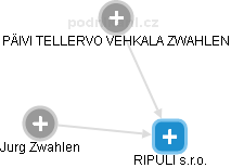 RIPULI s.r.o. - náhled vizuálního zobrazení vztahů obchodního rejstříku