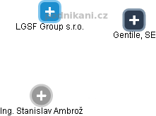 LGSF Group s.r.o. - náhled vizuálního zobrazení vztahů obchodního rejstříku