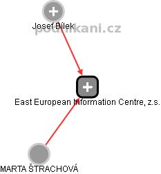 East European Information Centre, z.s. - náhled vizuálního zobrazení vztahů obchodního rejstříku