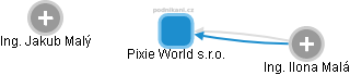 Pixie World s.r.o. - náhled vizuálního zobrazení vztahů obchodního rejstříku