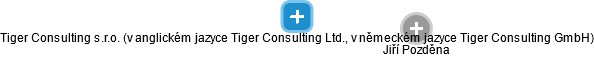 Tiger Consulting s.r.o. (v anglickém jazyce Tiger Consulting Ltd., v německém jazyce Tiger Consulting GmbH) - náhled vizuálního zobrazení vztahů obchodního rejstříku