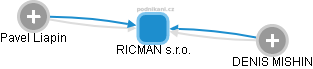 RICMAN s.r.o. - náhled vizuálního zobrazení vztahů obchodního rejstříku