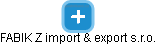 FABIK Z import & export s.r.o. - náhled vizuálního zobrazení vztahů obchodního rejstříku