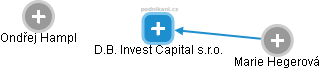 D.B. Invest Capital s.r.o. - náhled vizuálního zobrazení vztahů obchodního rejstříku