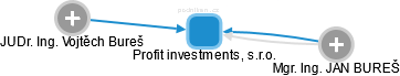 Profit investments, s.r.o. - náhled vizuálního zobrazení vztahů obchodního rejstříku