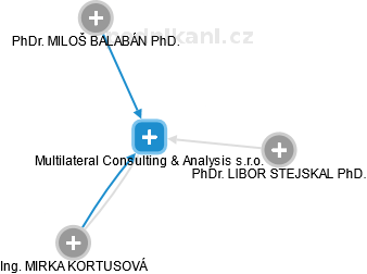 Multilateral Consulting & Analysis s.r.o. - náhled vizuálního zobrazení vztahů obchodního rejstříku
