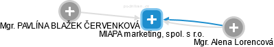 MIAPA marketing, spol. s r.o. - náhled vizuálního zobrazení vztahů obchodního rejstříku