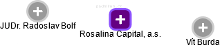 Rosalina Capital, a.s. - náhled vizuálního zobrazení vztahů obchodního rejstříku