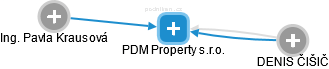 PDM Property s.r.o. - náhled vizuálního zobrazení vztahů obchodního rejstříku